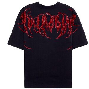 Civil Regime Concrete Stone 199X Oversized Tee Black Men's Large Rhinestone